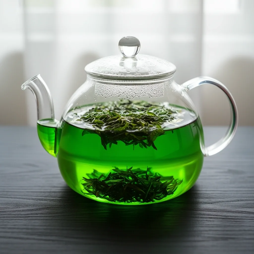 High-quality green tea brewing